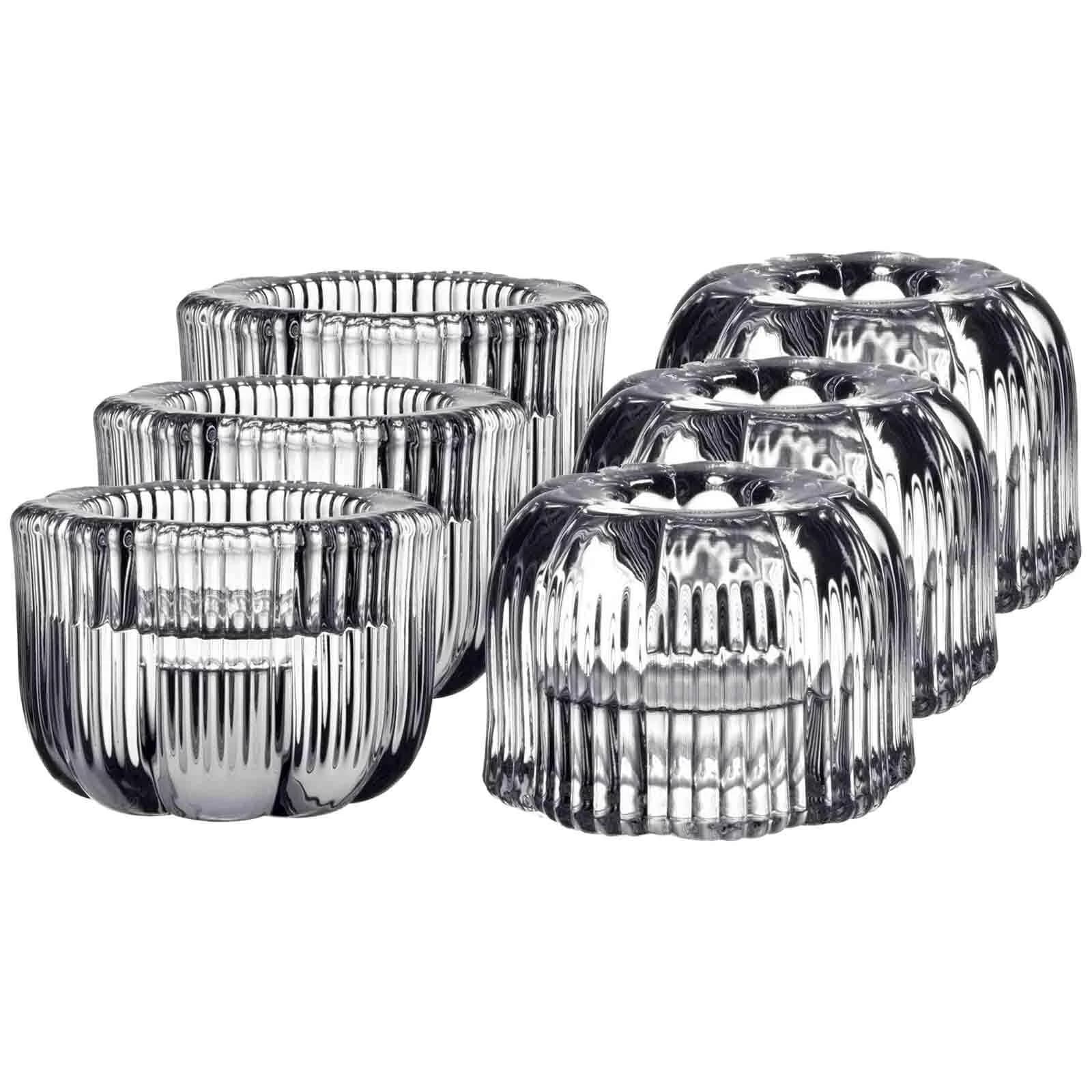Villeroy & Boch Fleur Kerzenständer 6er Set Transparent Glas