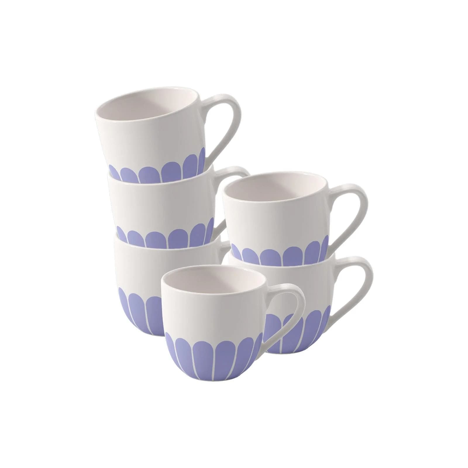 Villeroy & Boch Espressotassen Fleur Couleur 70 ml 6er Set Blau
