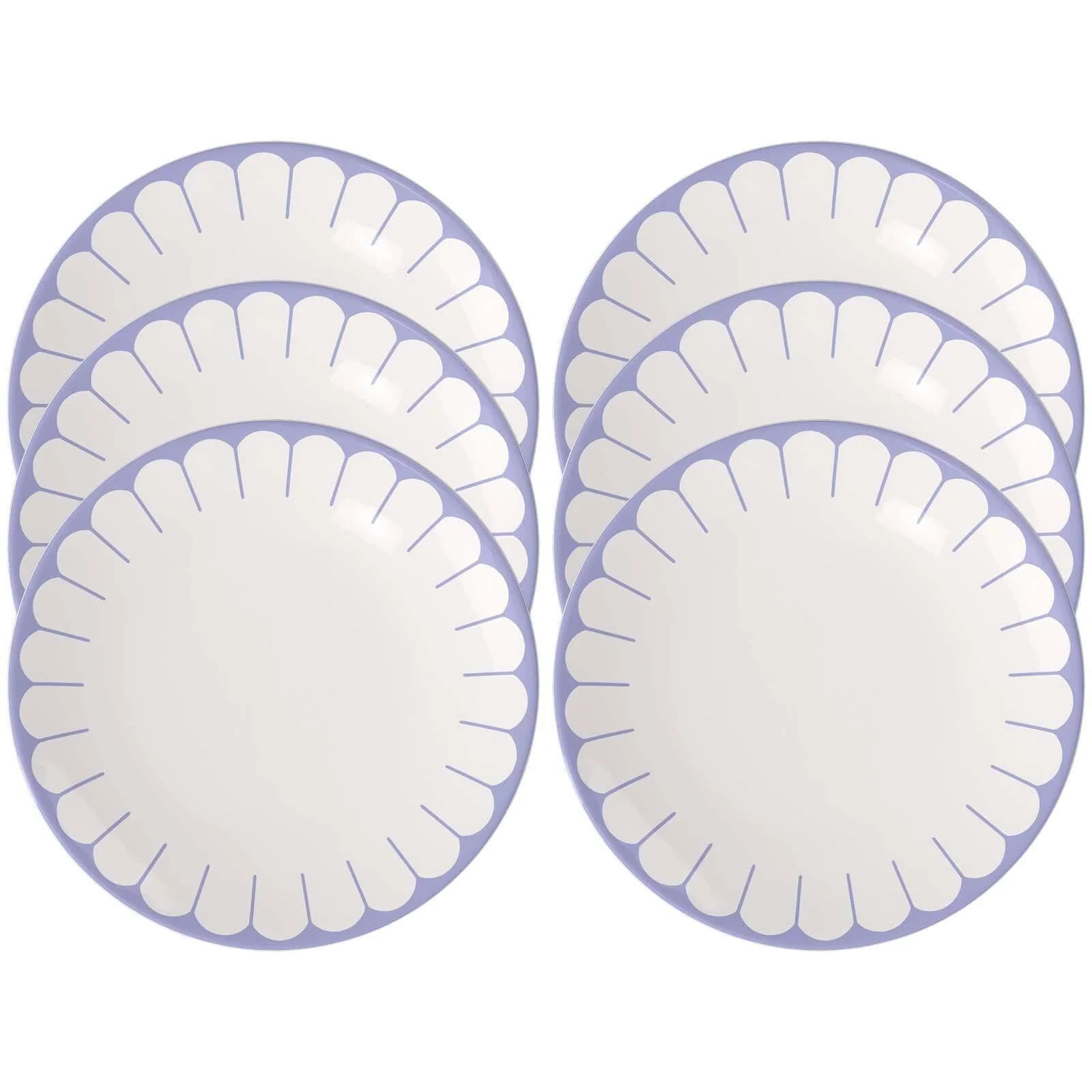 Villeroy & Boch Fleur Couleur Speiseteller 6er Set Blau 26,6 cm