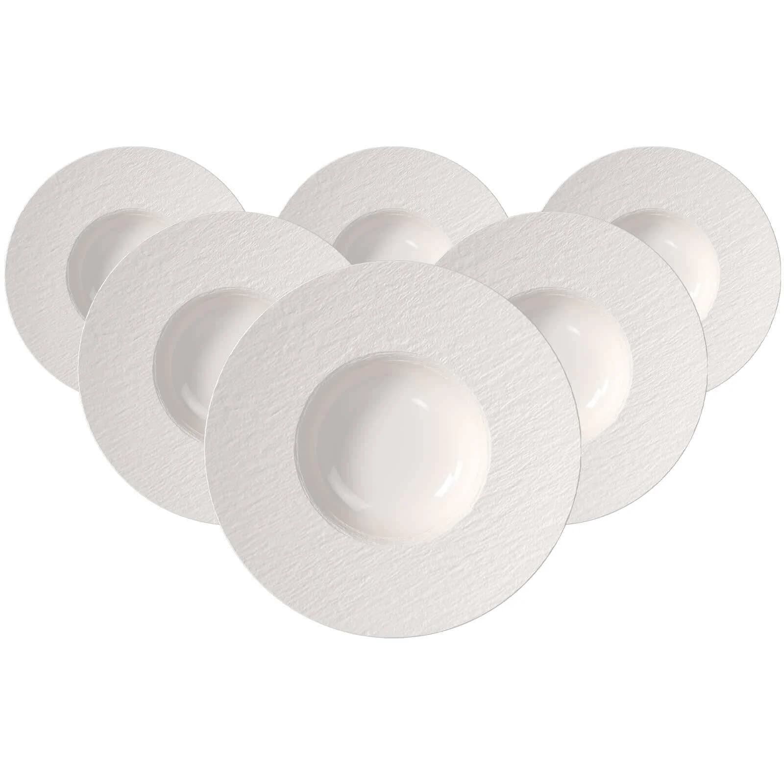 Villeroy & Boch Pastateller Manufacture Ice 6er Set Weiß