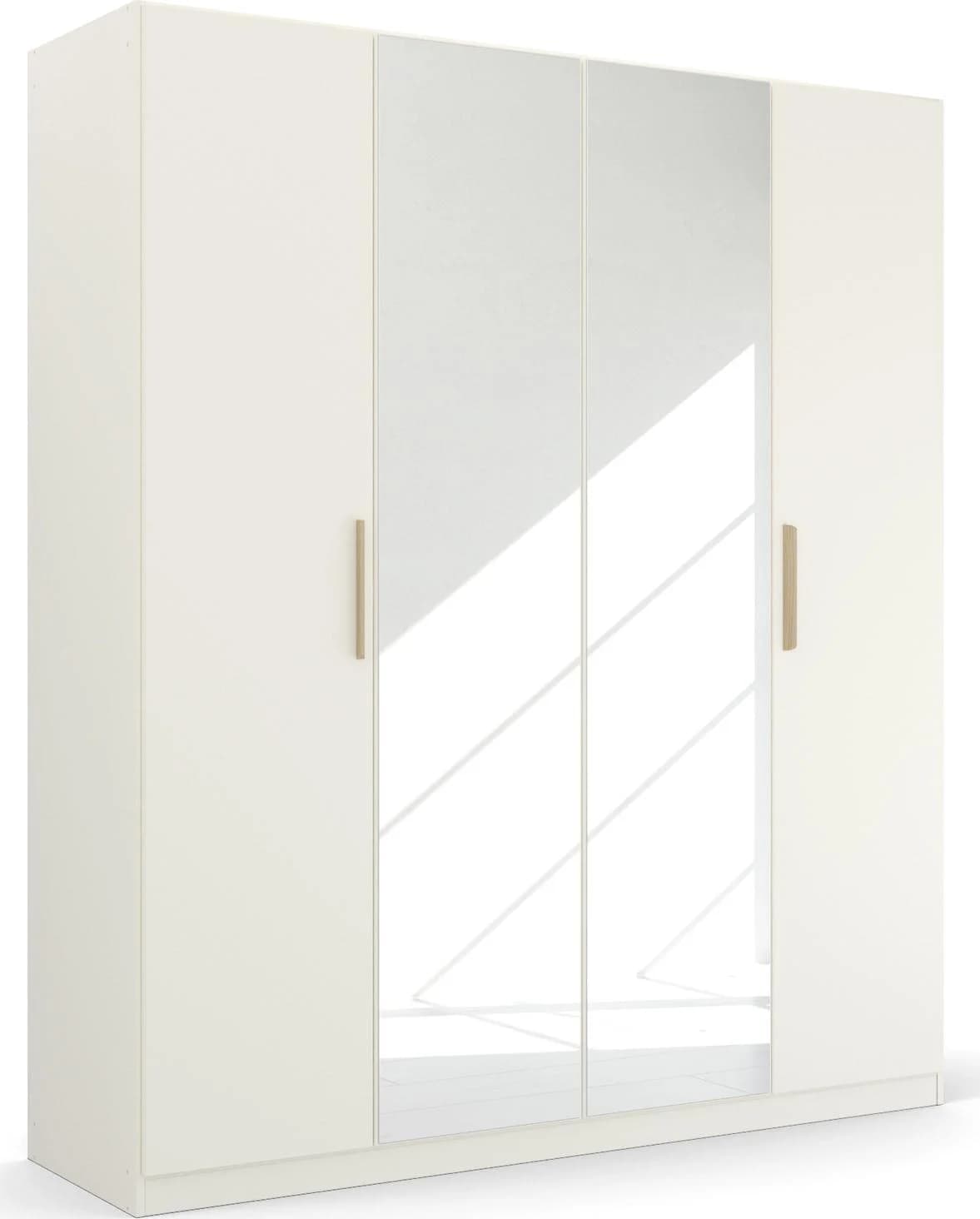rauch Kleiderschrank Drehtürenschrank Spiegeltüren Alpinweiß