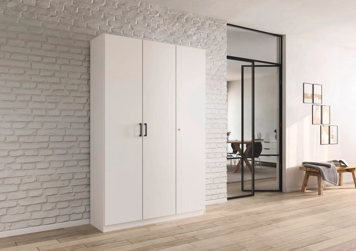 Mehrzweckschrank RAUCH Garderobe Kleiderschrank Schuhschrank Putzschrank MINOSA Alpinweiß - Bild 2