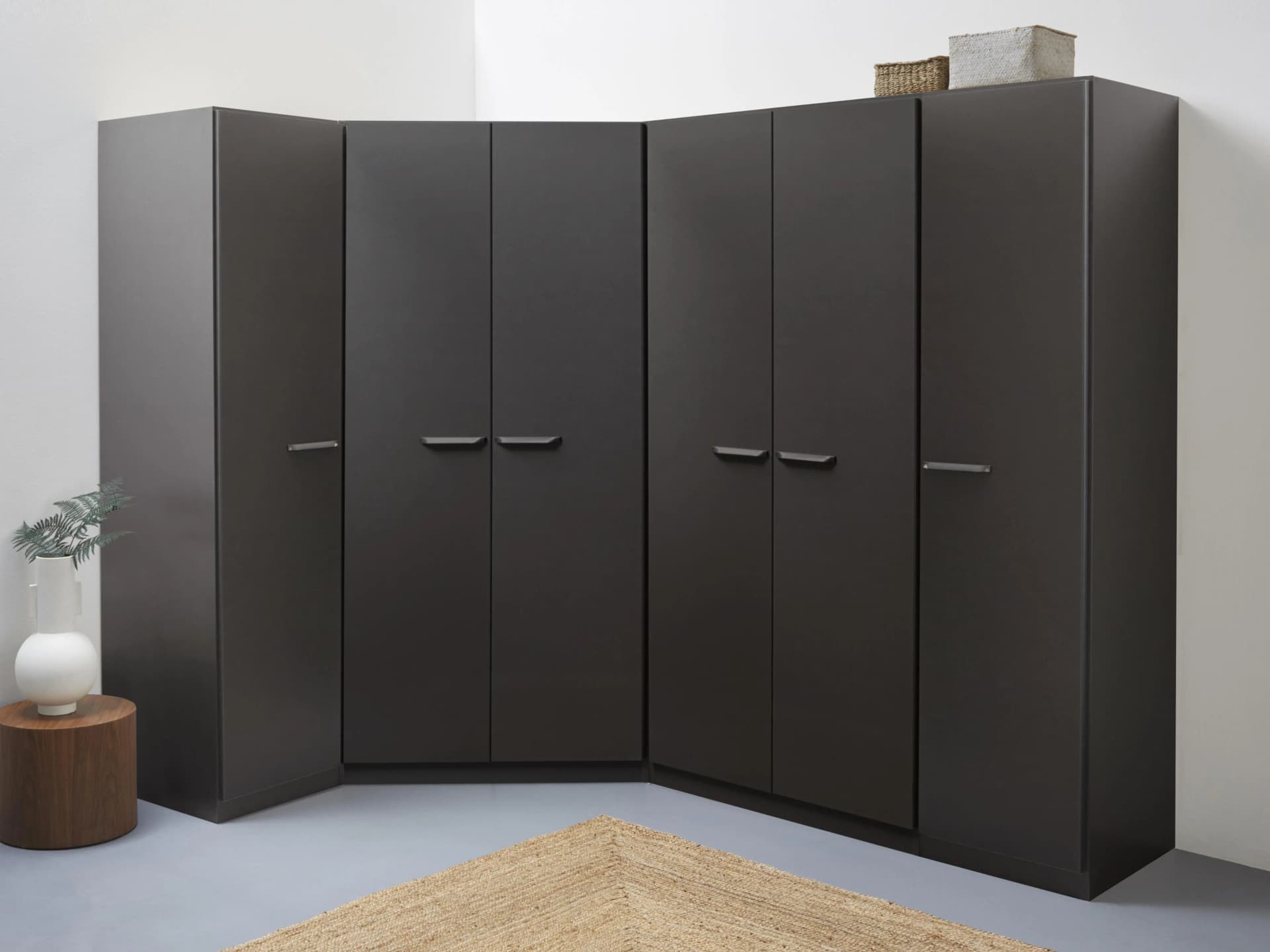 Rauch Schrank-Set VANDOR Grau 6-türig Holzwerkstoff