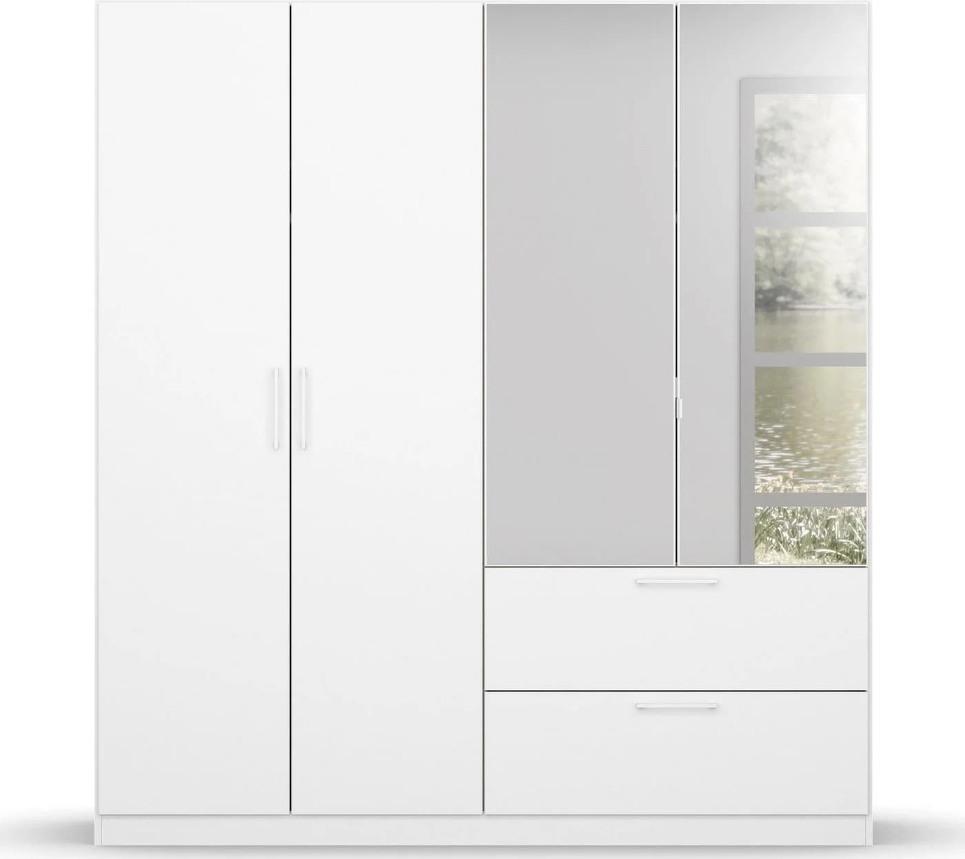 OTTO HOME CHALLENGER Drehtürenschrank Alpinweiß mit Spiegeltüren - Bild 3