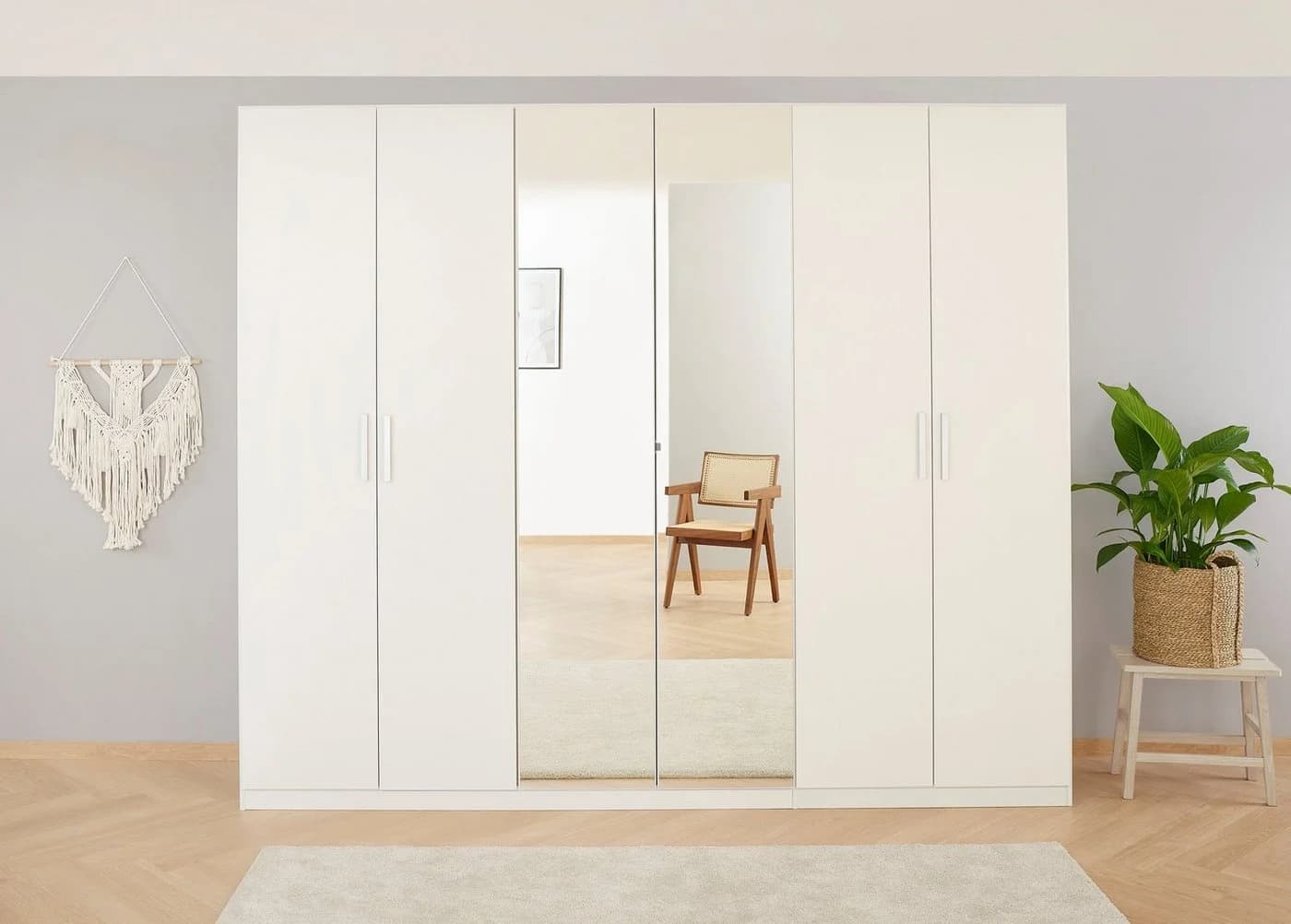 Rauch KOLUNA Kleiderschrank mit Spiegeltüren Alpinweiß - Bild 2