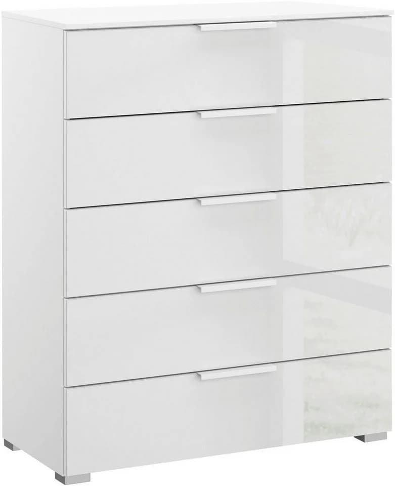 Rauch Schubkastenkommode SKAT MERIDIAN 5 Schubladen Glasfront Alpinweiß - Bild 2
