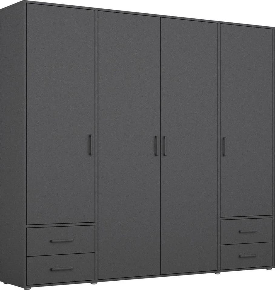 Rauch Drehtürenschrank VOYAGER Grau Metallgriffe - Bild 2