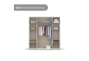 Rauch Drehtürenschrank VOYAGER Grau Metallgriffe Bild 4