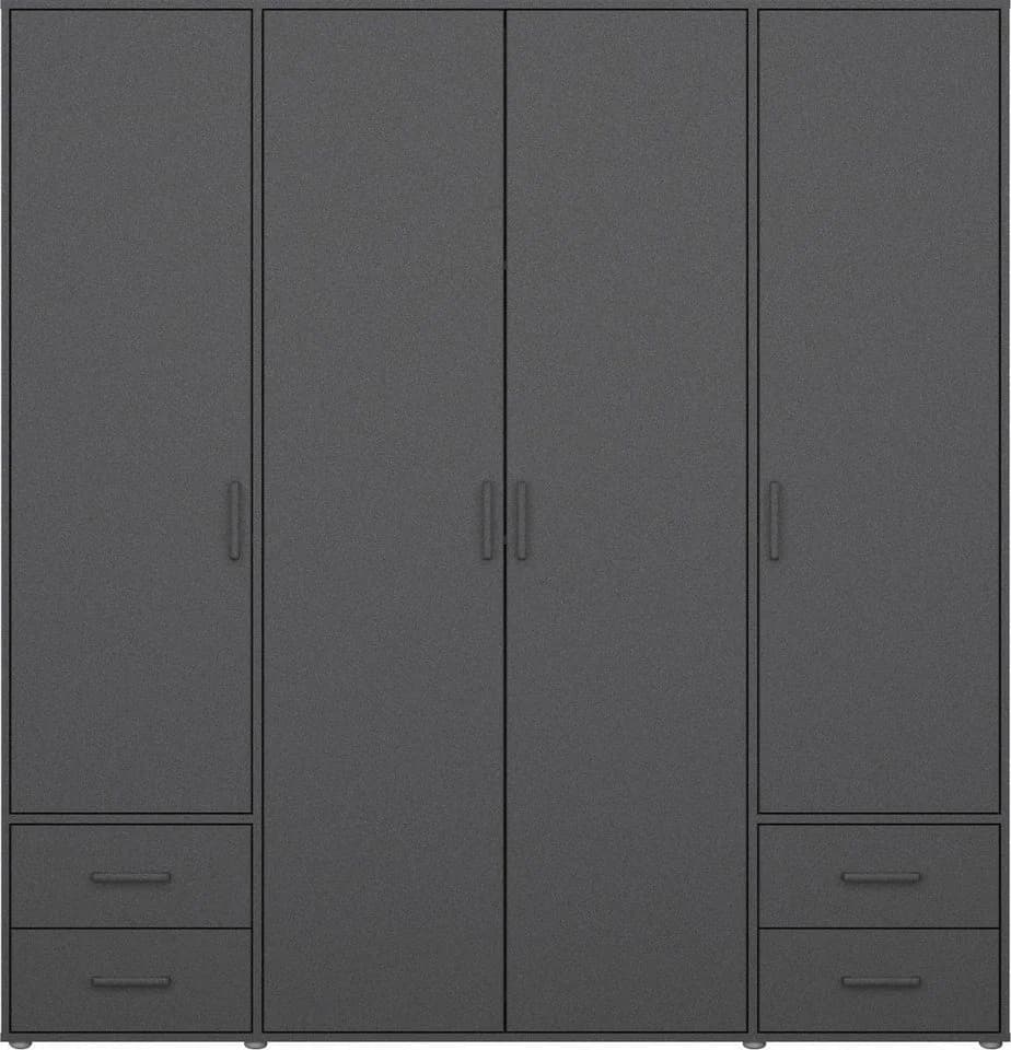 Rauch Drehtürenschrank VOYAGER Grau Metallgriffe - Bild 5