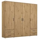Rauch Voyager Drehtürenschrank Eiche Artisan Grau Bild 1
