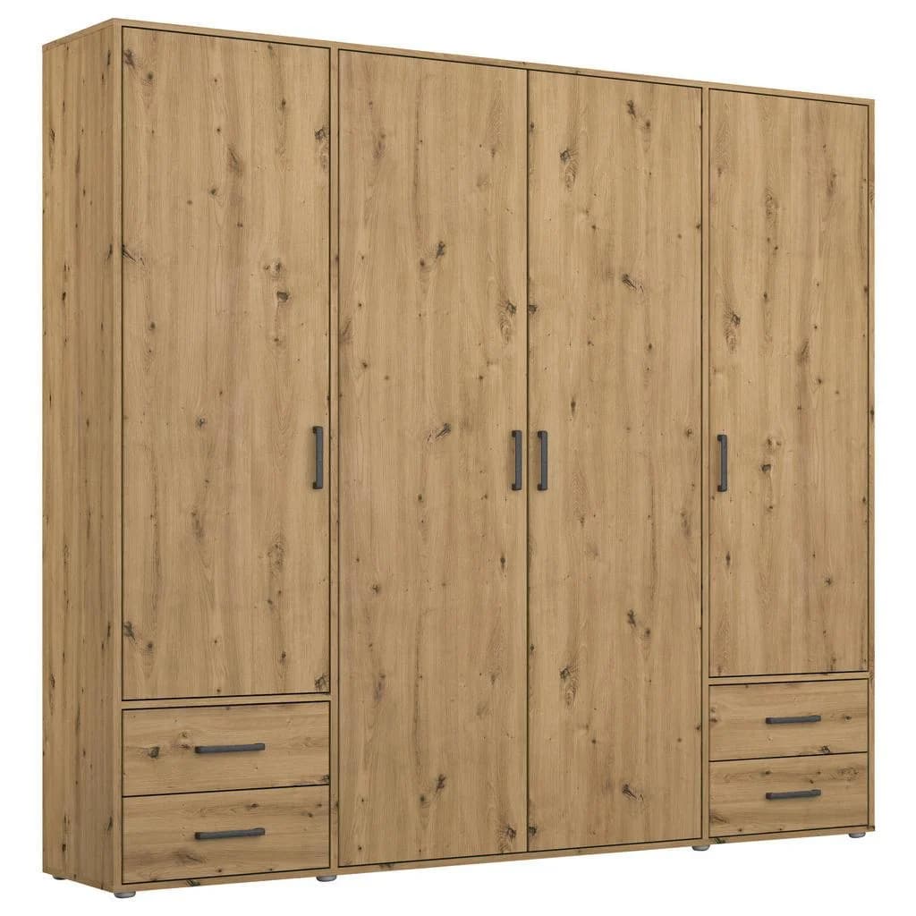 Rauch Voyager Drehtürenschrank Eiche Artisan Grau