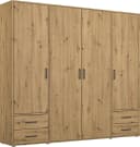 Rauch Voyager Drehtürenschrank Eiche Artisan Grau Bild 2