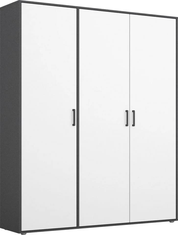 Rauch Voyager Kleiderschrank Grau/Weiß mit 4 Böden - Bild 2