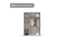 Rauch Voyager Kleiderschrank Grau/Weiß mit 4 Böden Bild 4
