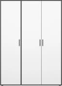 Rauch Voyager Kleiderschrank Grau/Weiß mit 4 Böden Bild 5