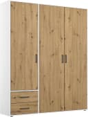 Rauch VOYAGER Drehtürenschrank Weiß/Grau 140x194x53 cm Bild 2