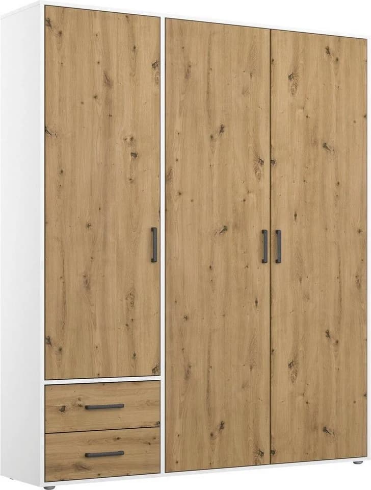 Rauch VOYAGER Drehtürenschrank Weiß/Grau 140x194x53 cm - Bild 2