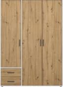 Rauch VOYAGER Drehtürenschrank Weiß/Grau 140x194x53 cm Bild 5