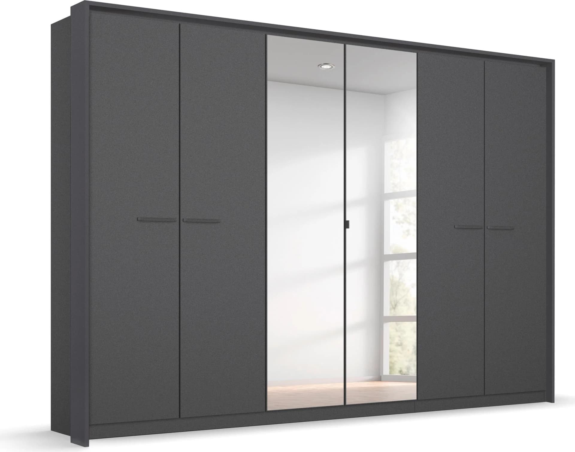 Rauch OTELI Drehtürenschrank Grau Metall Holzwerkstoff