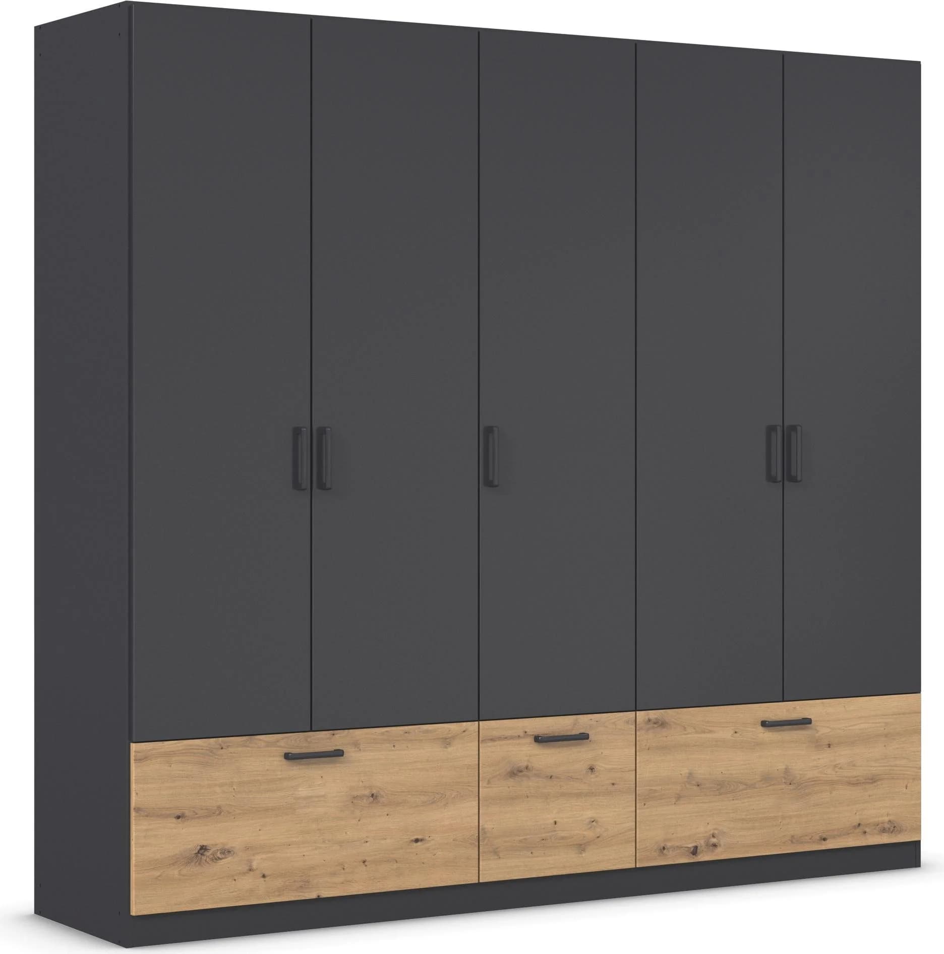 Rauch BARI Drehtürenschrank Grau Eiche Artisan Modern
