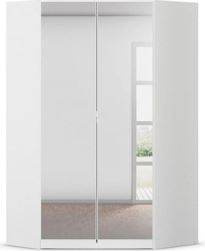 rauch Eckkleiderschrank COSTA Weiß mit Spiegeltüren - Bild 2