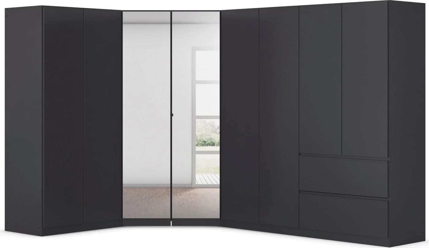 RAUCH Costa Schrank-Set Grau 3-tlg. mit Spiegel Push-to-Open - Bild 2