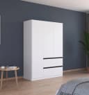 Rauch Costa Kleiderschrank Alpinweiß Grau Push-to-Open Bild 1