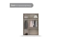 Rauch Costa Kleiderschrank Alpinweiß Grau Push-to-Open Bild 3