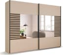 Rauch Schwebetürenschrank BAREA Beige Braun Modern mit Spiegel Bild 2