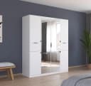 Rauch TICAO Drehtürenschrank Alpinweiß mit Schubladen Bild 1
