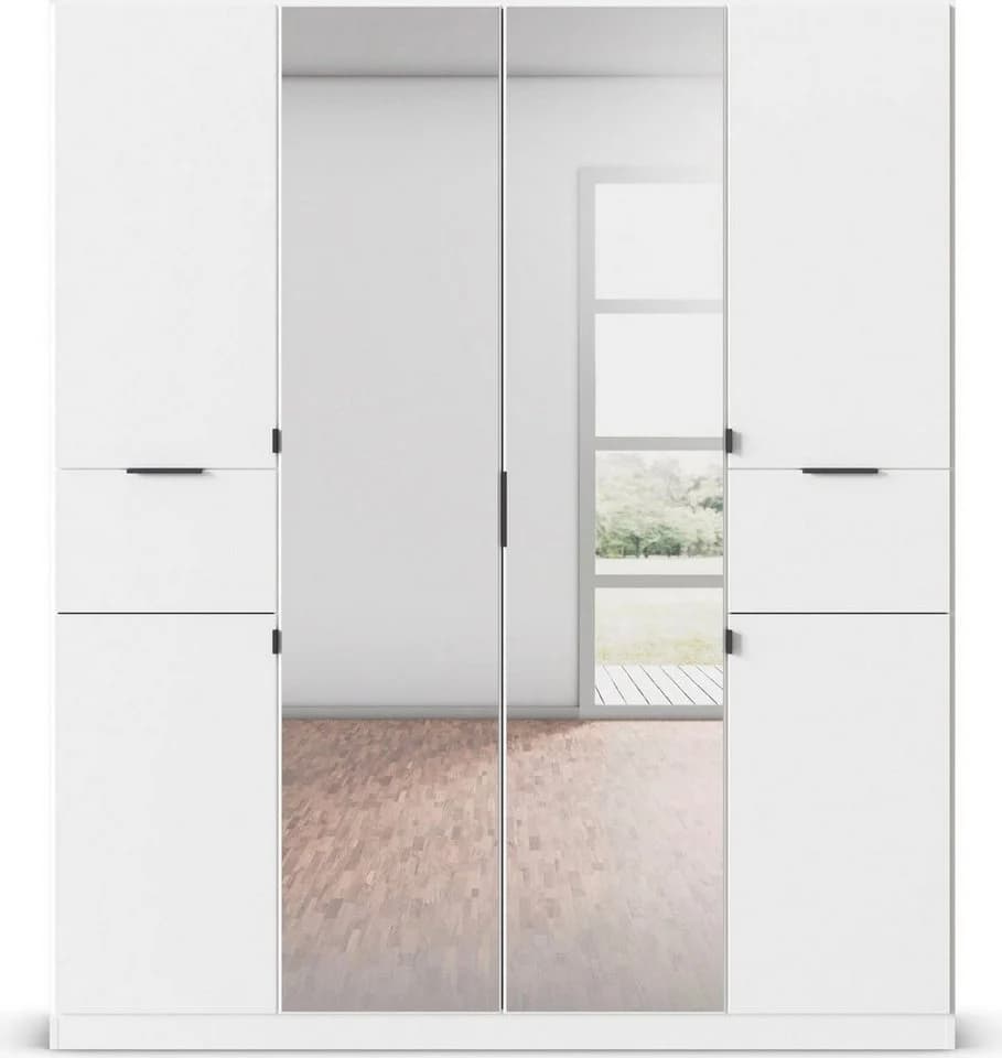 Rauch TICAO Drehtürenschrank Alpinweiß mit Schubladen - Bild 5