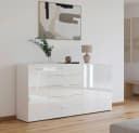 RAUCH FLIPP Kombikommode mit Glasfront 3-türig 5 Schubladen Soft-Close Bild 1