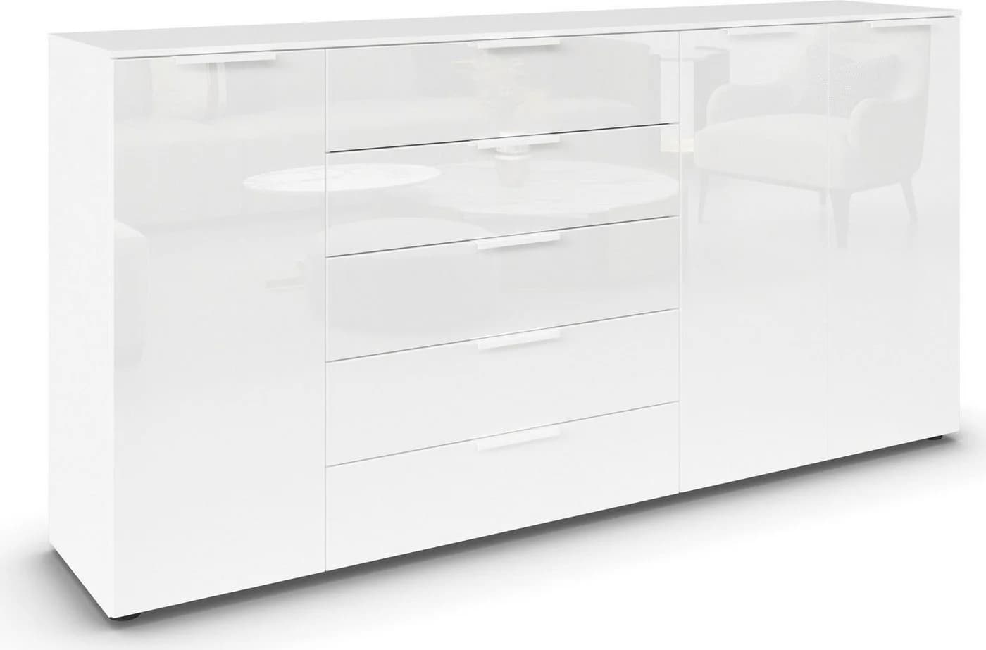 RAUCH FLIPP Kombikommode mit Glasfront 3-türig 5 Schubladen Soft-Close - Bild 2