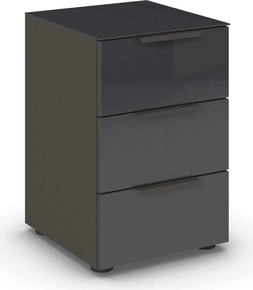 Nachtkommode RAUCH FLIPP mit Glasfront und Soft-Close