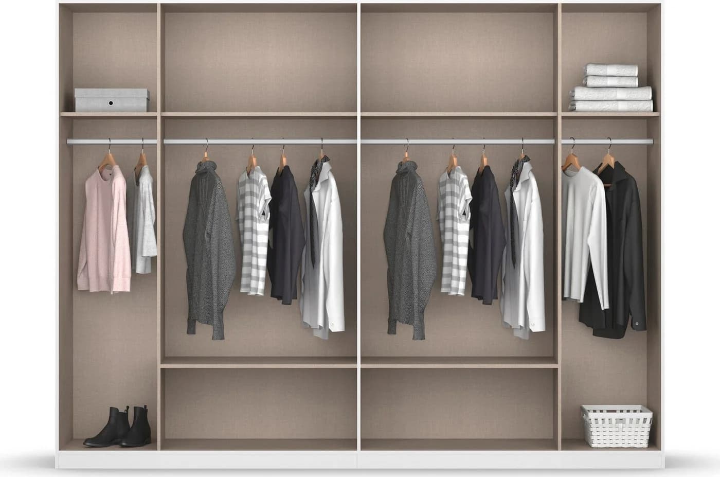Rauch DAVOA Drehtürenschrank Grau Eiche Artisan - Bild 4