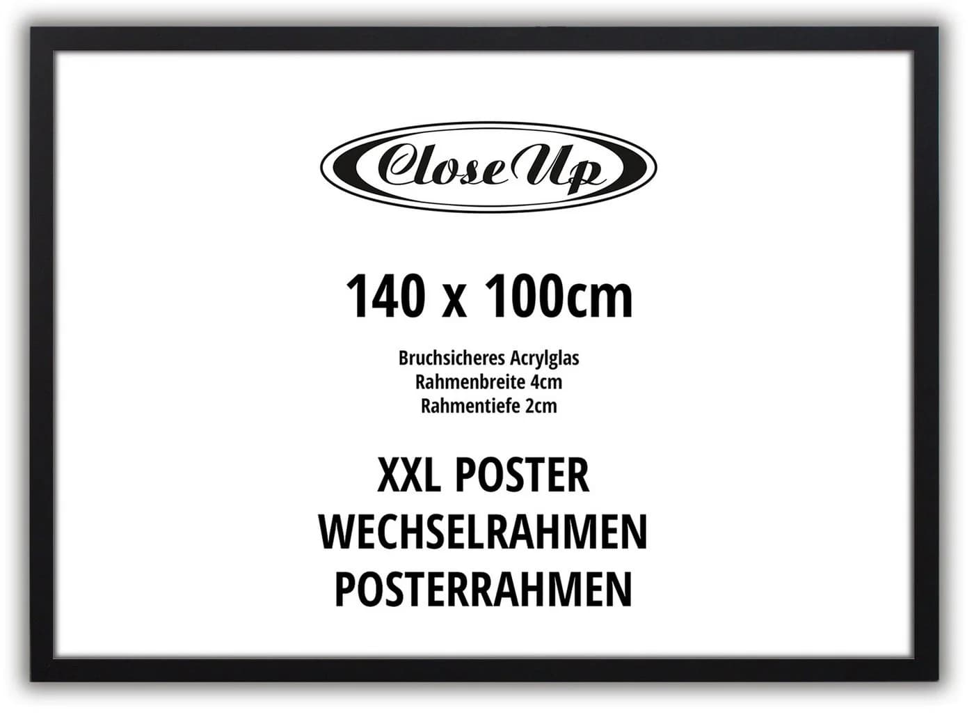 Close Up XXL Posterrahmen 100 x 140 cm Schwarz - Bild 2