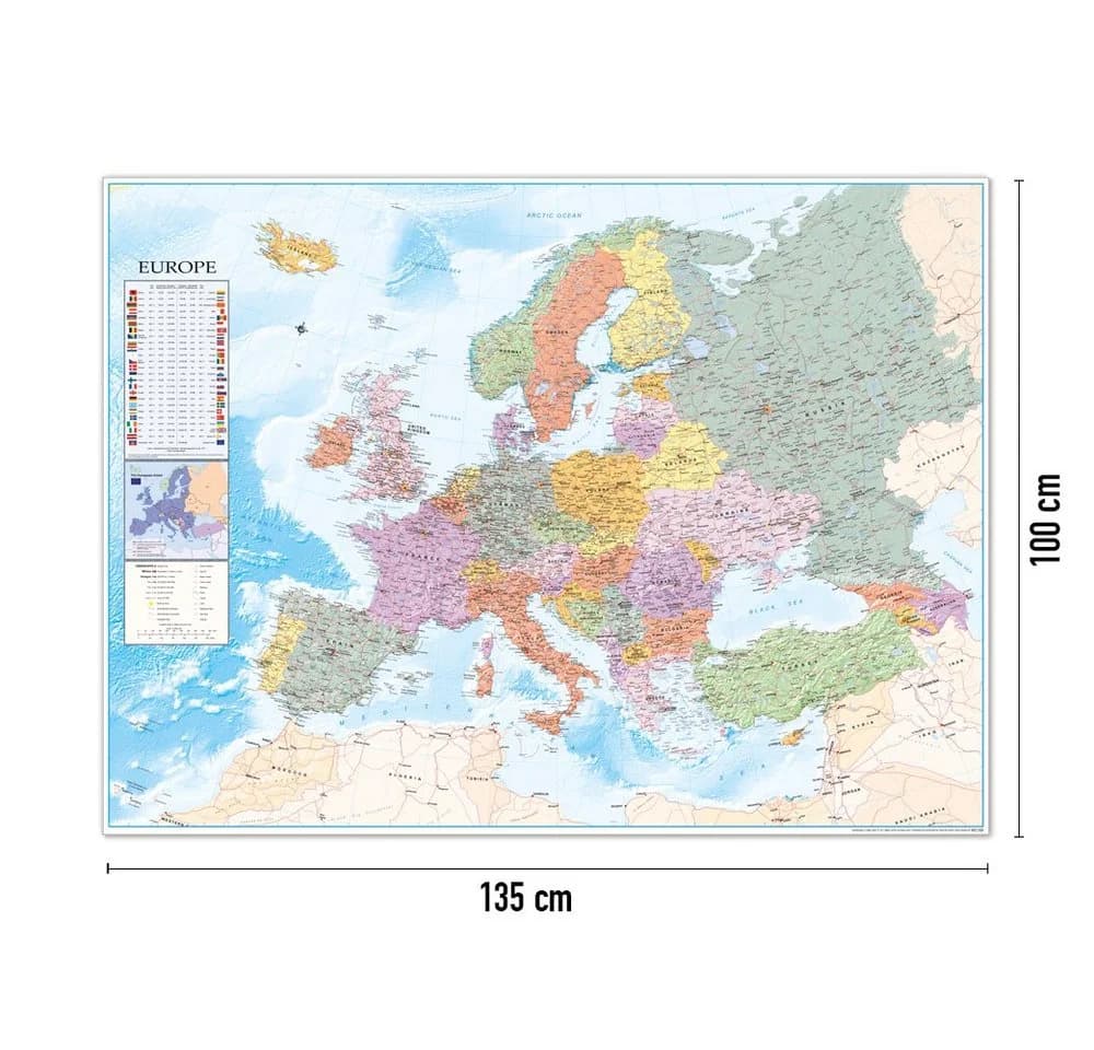Close Up Europakarte XXL Poster Flaggen Englisch - Bild 3