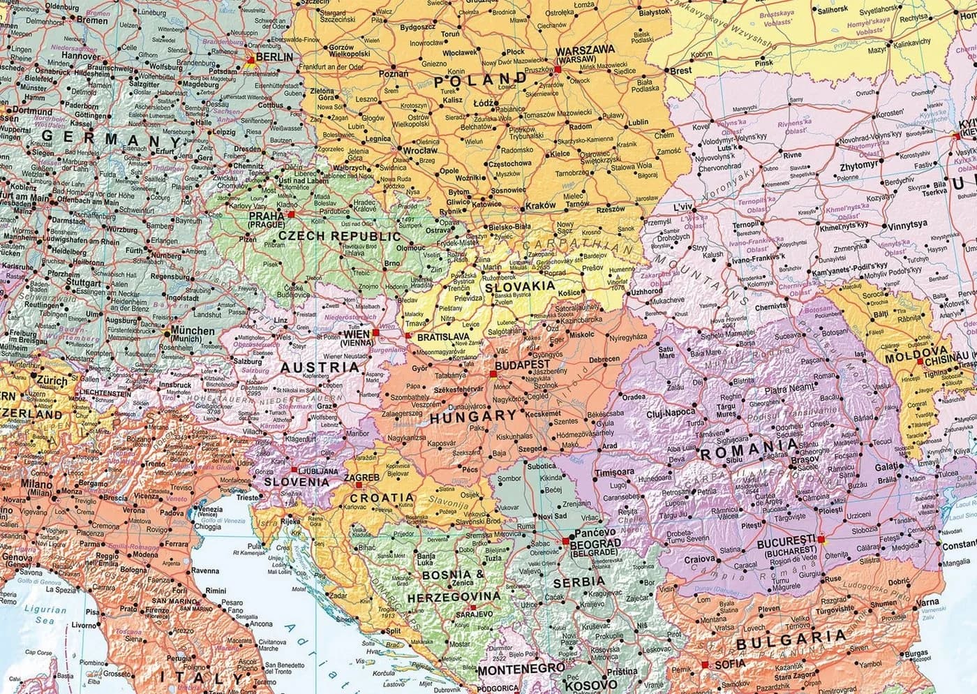 Close Up Europakarte XXL Poster Flaggen Englisch - Bild 4