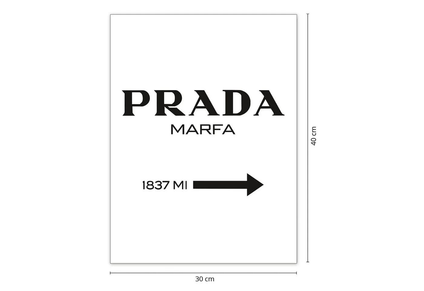 Close Up Poster Prada Marfa Kunstdruck Schwarz-Weiß 30x40 cm
