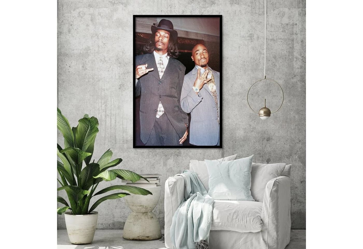 Close Up Poster Snoop Dogg und Tupac Urban Retro