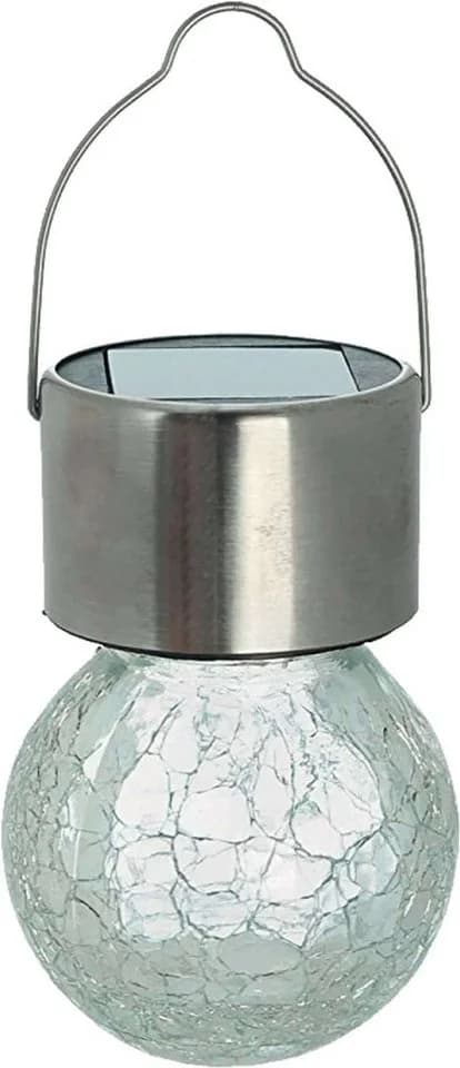 Kynast Garden LED Solarleuchte Hängeleuchte weiß Bruchglas Optik