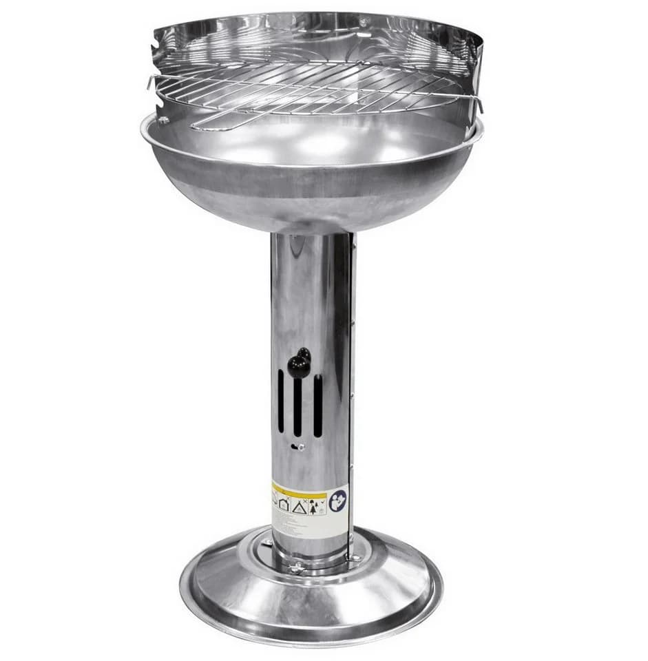 Kynast Edelstahl BBQ Säulengrill 39cm Kohlegrill