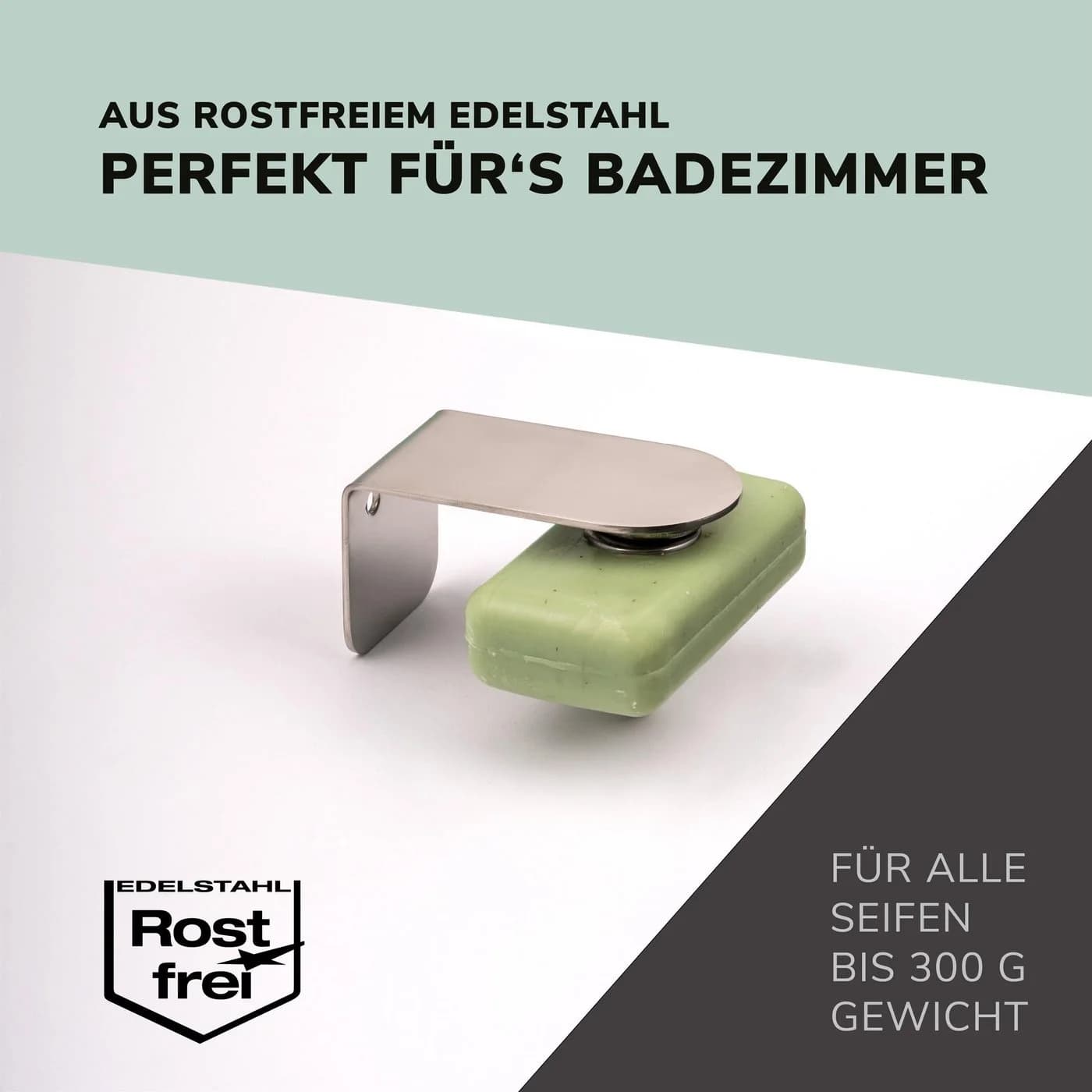 bremermann Magnet-Seifenhalter PUREZZA 2er-Set Edelstahl Hochglanz - Bild 5