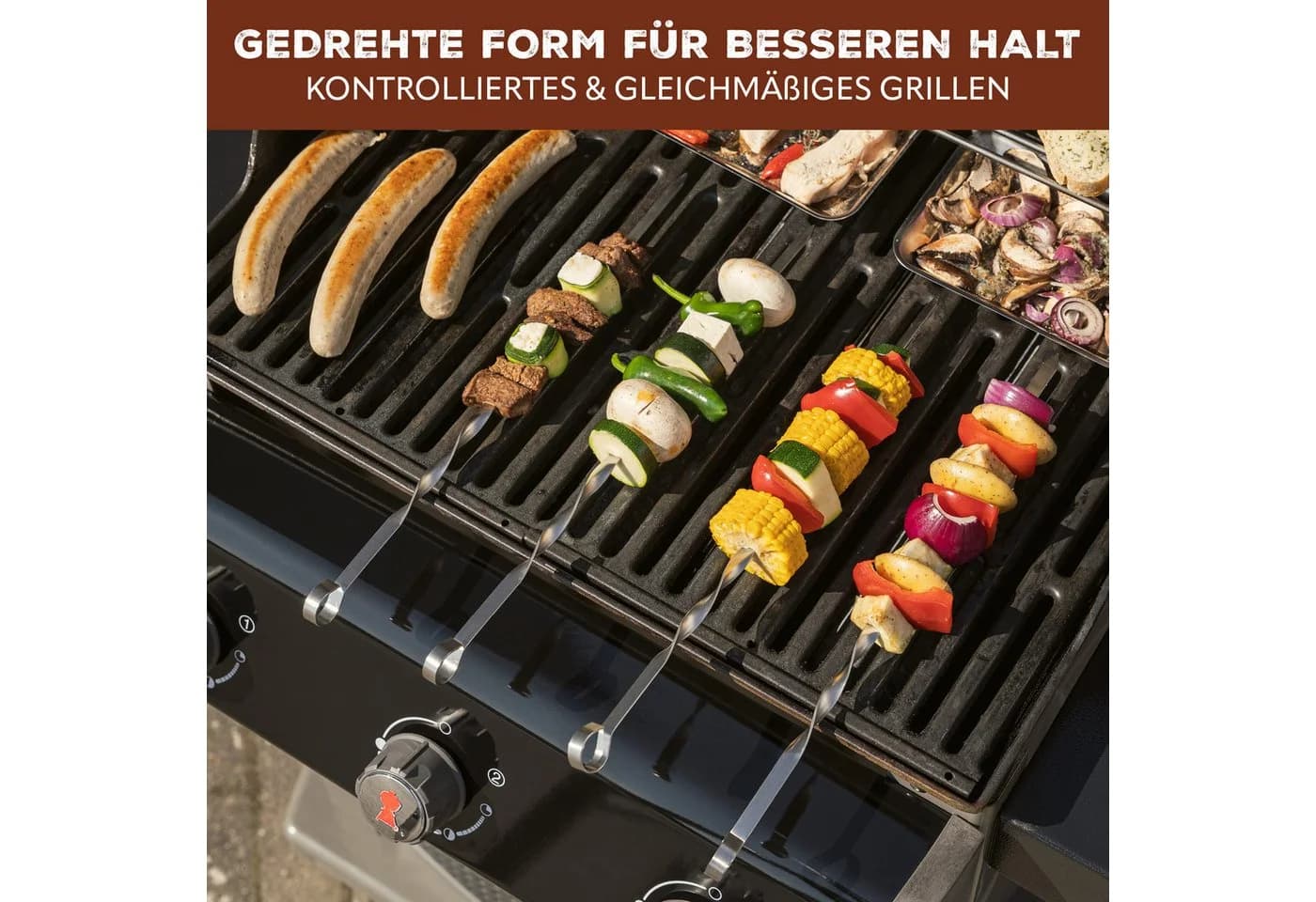bremermann Grillspieß 10er Set Edelstahl mit Tasche - Bild 4