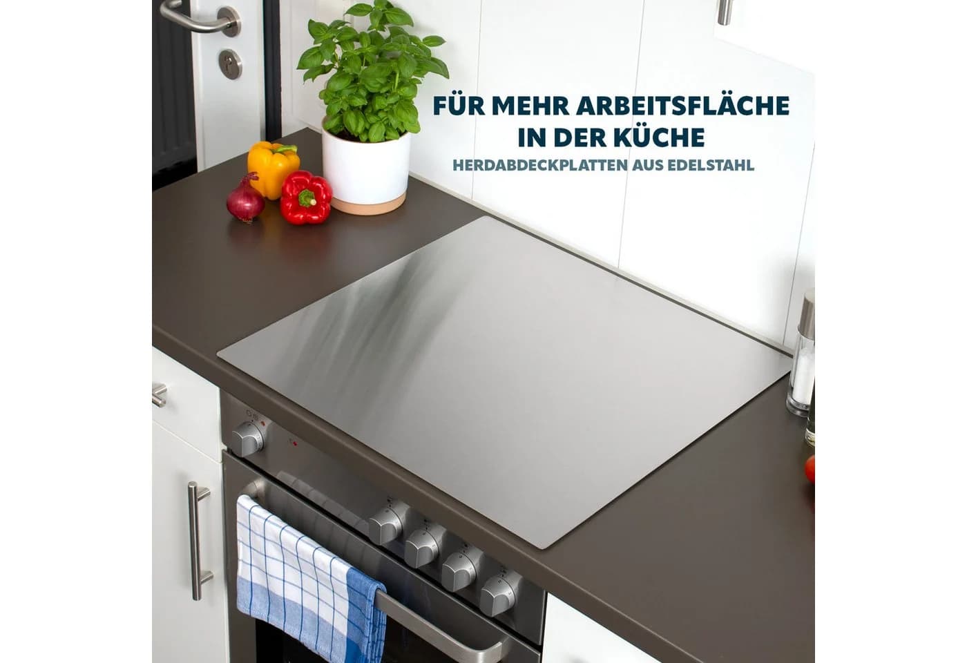 bremermann Herdspritzschutz 2in1 Edelstahl Magnetisch Silber