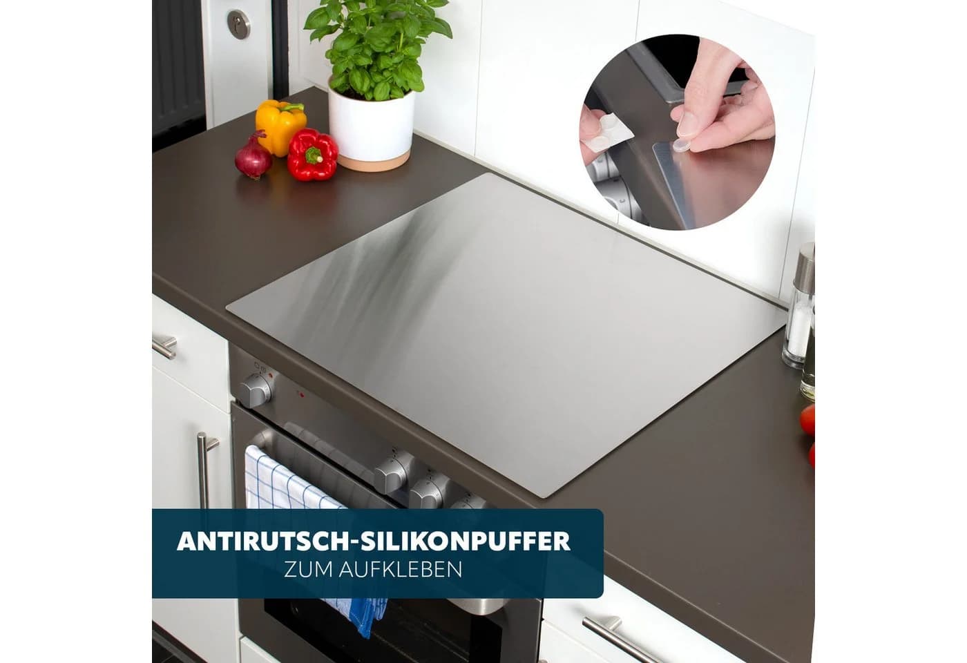 bremermann Herdspritzschutz 2in1 Edelstahl Magnetisch Silber - Bild 5