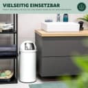 eluno Pushmülleimer 25L Weiß Retro-Design Bild 5