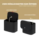 eluno Mülleimer 3 Liter Schwarz Metall mit Wandhalterung Bild 5