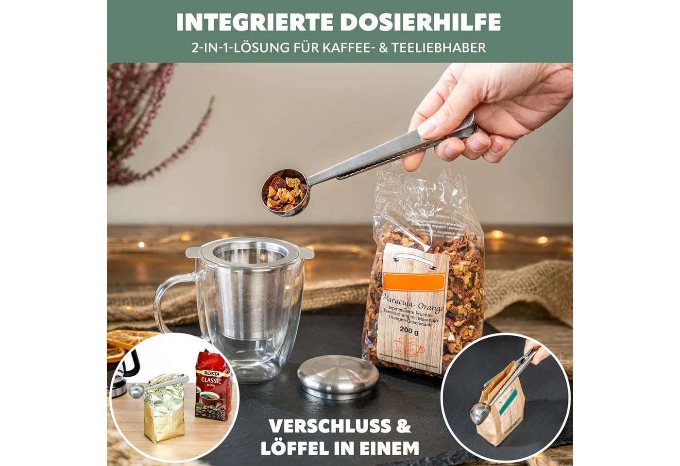 bremermann Verschlussklammer Set 7-tlg. Edelstahl Silber - Bild 5