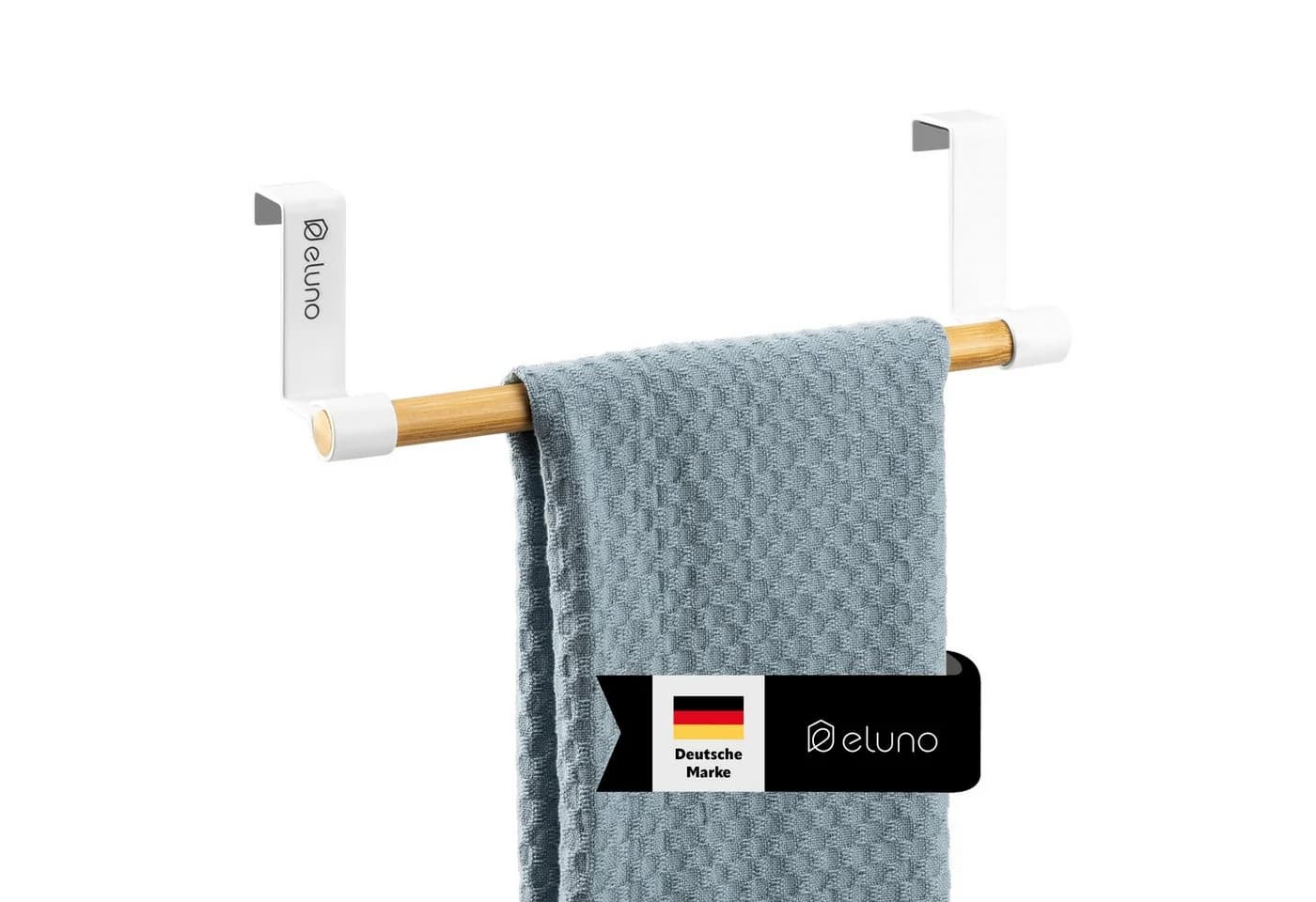 eluno Spültuchhalter Bambus Edelstahl ohne Bohren - Bild 2